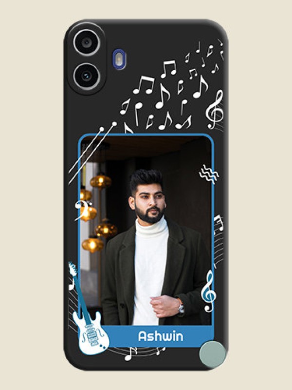 Custom Musical Theme Design with Text on Photo On Space Black Custom Soft Matte Mobile Back Cover - Nothing Cmf Phone 1