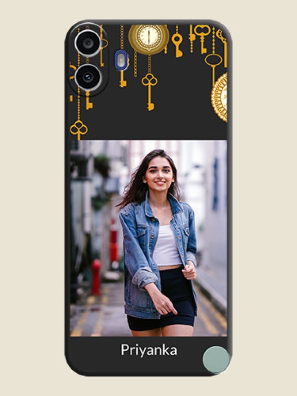 Custom Decorative Design with Text On Space Black Custom Soft Matte Mobile Back Cover - Nothing Cmf Phone 1