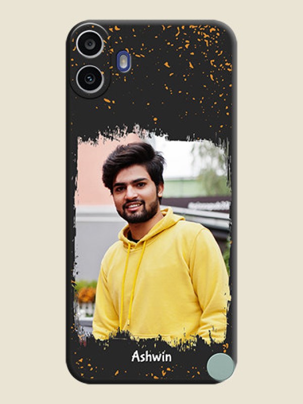 Custom Spray Free Design on Photo On Space Black Custom Soft Matte Mobile Back Cover - Nothing Cmf Phone 1