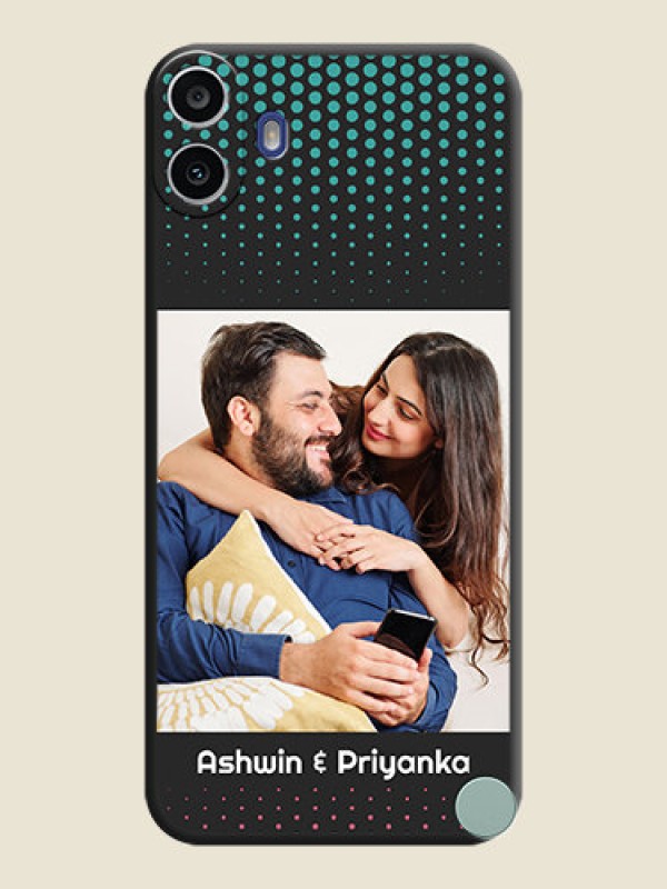 Custom Faded Dots with Grunge Photo Frame and Text On Space Black Custom Soft Matte Mobile Back Cover - Nothing Cmf Phone 1