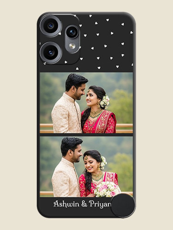 Custom Miniature Love Symbols with Name On Space Black Custom Soft Matte Mobile Back Cover - Nothing CMF Phone 2 Pro 5G