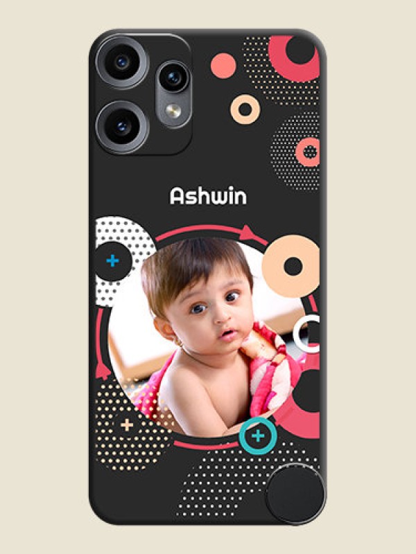 Custom Multicoloured Round Image On Space Black Custom Soft Matte Mobile Back Cover - Nothing CMF Phone 2 Pro 5G