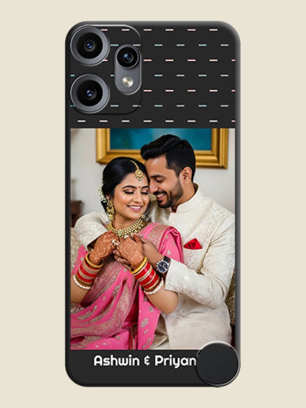 Custom Line Pattern Design with Text On Space Black Custom Soft Matte Mobile Back Cover - Nothing CMF Phone 2 Pro 5G