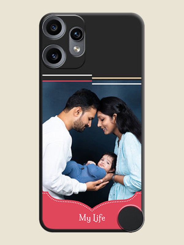 Custom Classic Plain Design with Name On Space Black Custom Soft Matte Mobile Back Cover - Nothing CMF Phone 2 Pro 5G