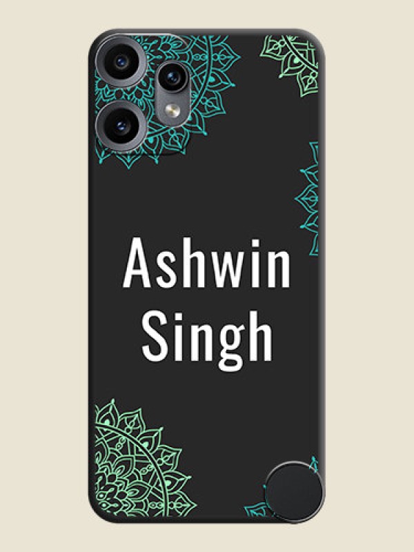Custom Your Name with Floral Design On Space Black Custom Soft Matte Mobile Back Cover - Nothing CMF Phone 2 Pro 5G