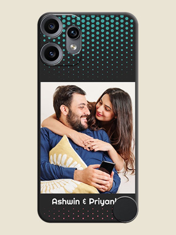 Custom Faded Dots with Grunge Photo Frame and Text On Space Black Custom Soft Matte Mobile Back Cover - Nothing CMF Phone 2 Pro 5G