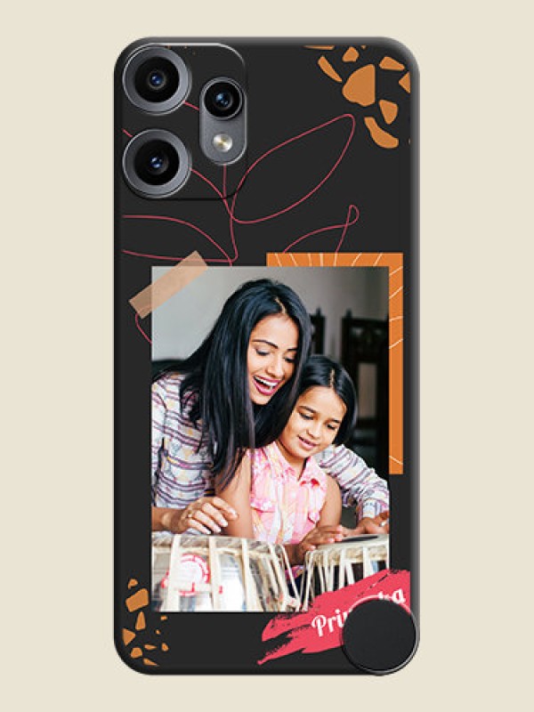 Custom Orange Photo Frame On Space Black Custom Soft Matte Mobile Back Cover - Nothing CMF Phone 2 Pro 5G