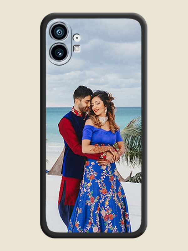 Custom Full Single Pic Upload On Space Black Personalized Soft Matte Phone Covers -Nothing Phone 1