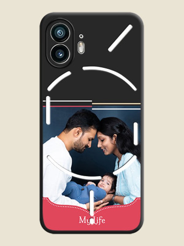 Custom Classic Plain Design with Name - Photo on Space Black Soft Matte Phone Cover - Nothing Phone 2