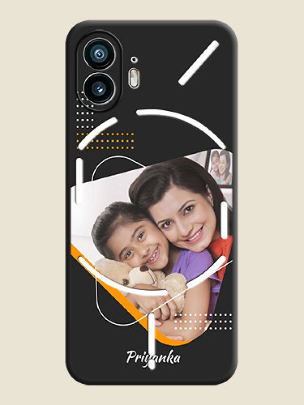 Custom Yellow Triangle - Photo on Space Black Soft Matte Phone Cover - Nothing Phone 2