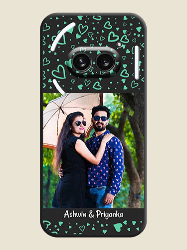 Custom Sea Green Indefinite Love Pattern - Photo on Space Black Soft Matte Mobile Cover - Nothing Phone 2A 5G