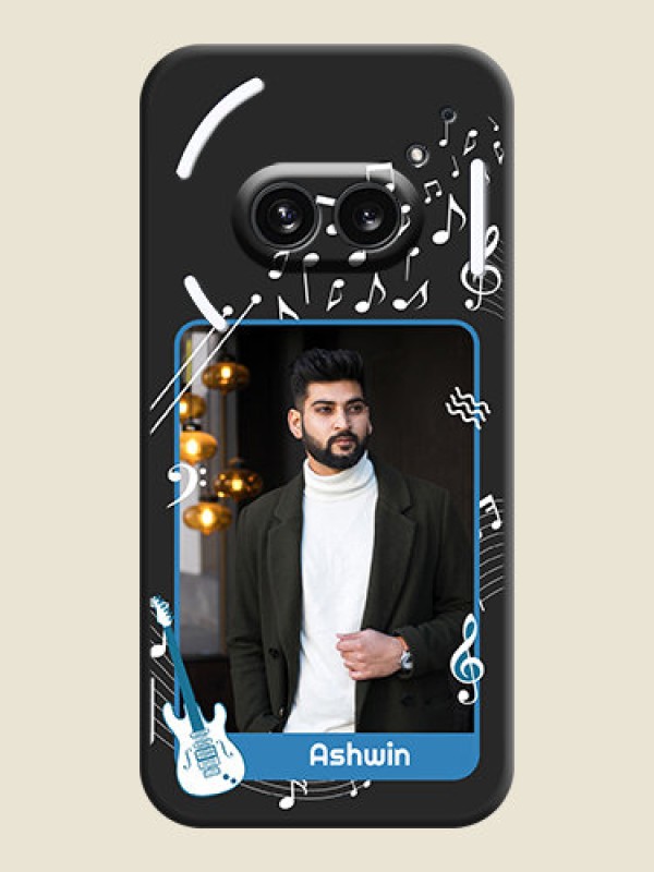 Custom Musical Theme Design with Text - Photo on Space Black Soft Matte Mobile Case - Nothing Phone 2A 5G