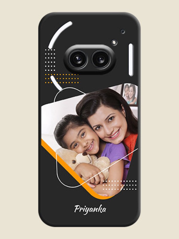 Custom Yellow Triangle - Photo on Space Black Soft Matte Phone Cover - Nothing Phone 2A 5G