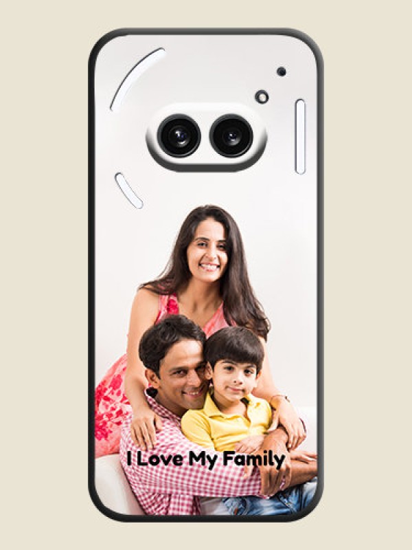 Custom Full Single Pic Upload With Text On Space Black Personalized Soft Matte Phone Covers - Nothing Phone 2A 5G