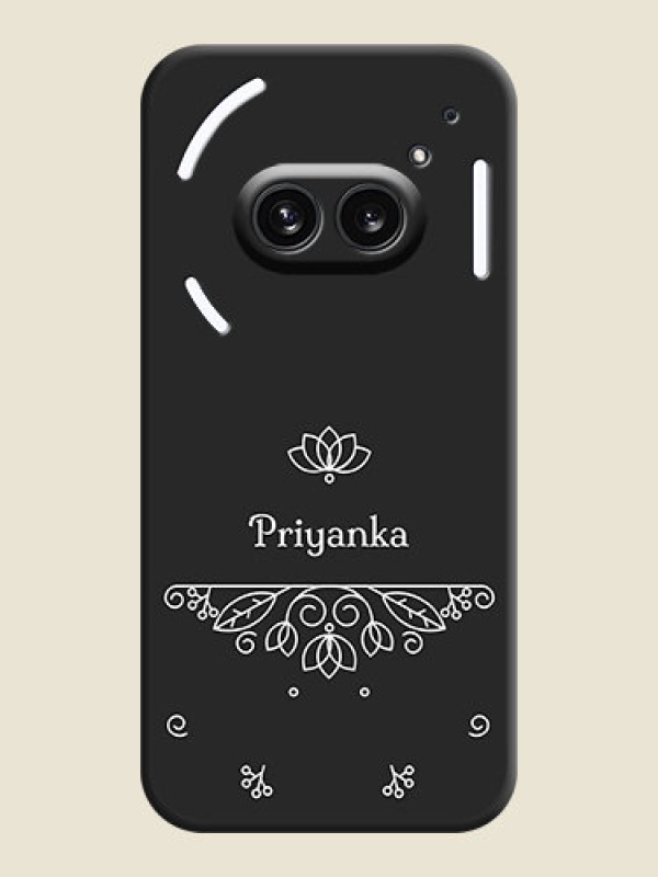 Custom Lotus Garden Custom Text On Space Black Personalized Soft Matte Phone Covers - Nothing Phone 2A 5G