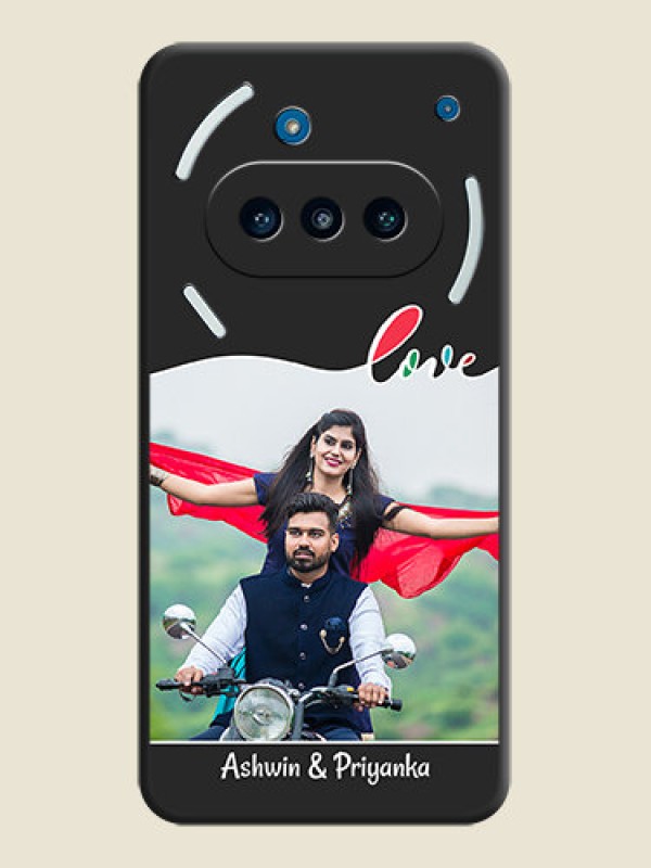 Custom Fall in Love Pattern with Picture on Photo On Space Black Custom Soft Matte Mobile Back Cover - Nothing Phone 3a 5G