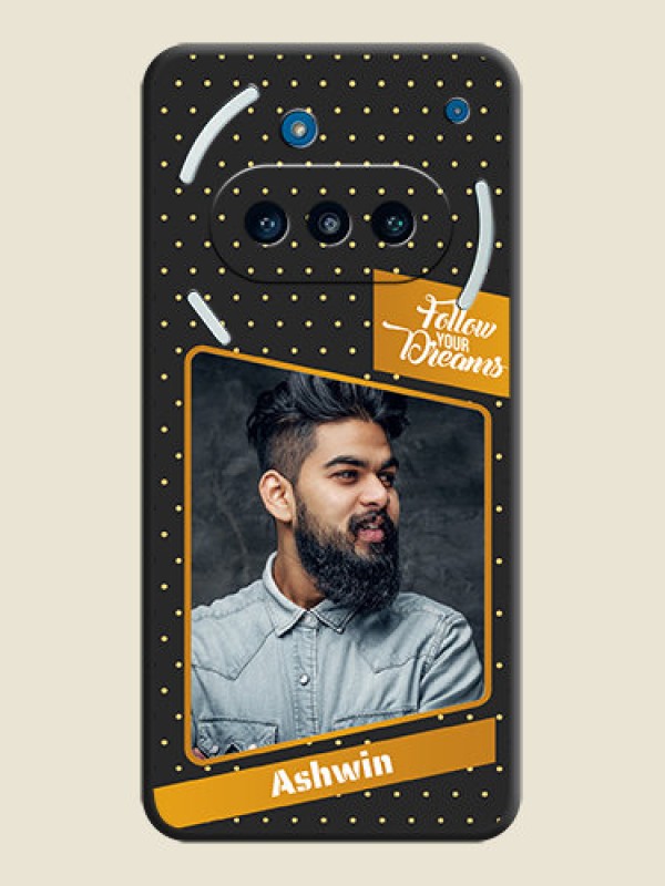 Custom Follow Your Dreams with White Dots On Space Black Custom Soft Matte Mobile Back Cover - Nothing Phone 3a 5G