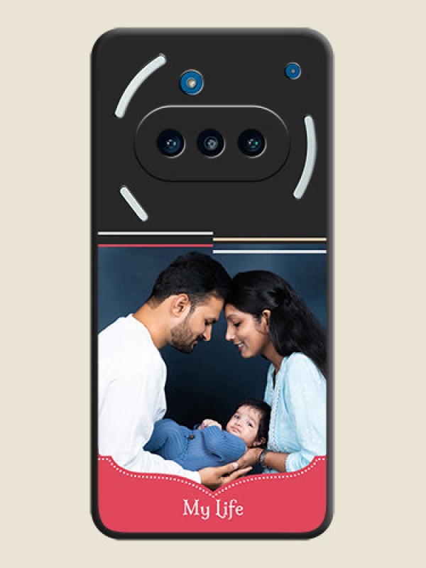 Custom Classic Plain Design with Name On Space Black Custom Soft Matte Mobile Back Cover - Nothing Phone 3a 5G