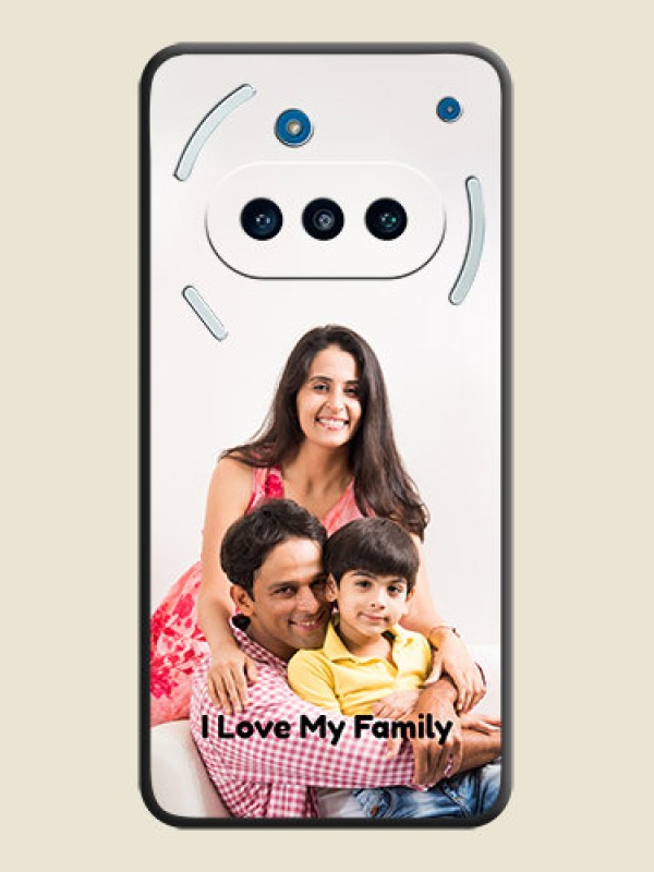 Custom Full Single Pic Upload With Text On Space Black Custom Soft Matte Mobile Back Cover - Nothing Phone 3a 5G
