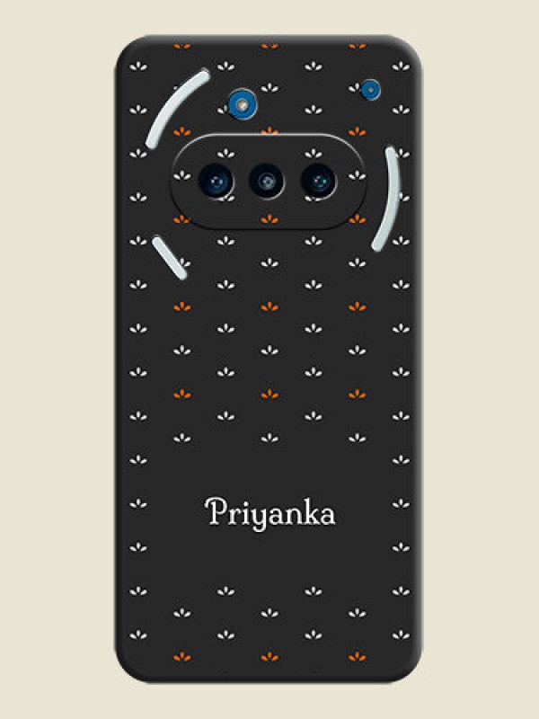 Custom Simple Pattern With Custom Text On Space Black Custom Soft Matte Mobile Back Cover - Nothing Phone 3a 5G