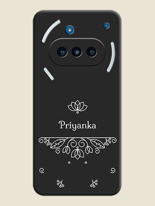 Custom Lotus Garden Custom Text On Space Black Custom Soft Matte Mobile Back Cover - Nothing Phone 3a 5G