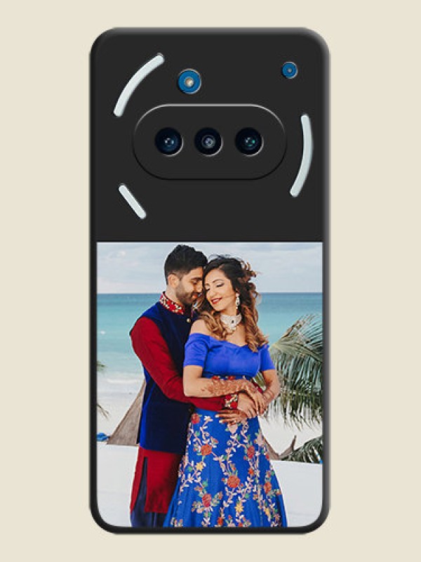 Custom Image Upload With Space Black Color On Custom Soft Matte Mobile Back Cover - Nothing Phone 3A 5G