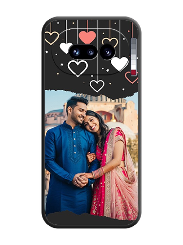 Custom Love Hangings with Splash Wave Picture On Space Black Custom Soft Matte Mobile Back Cover - Nothing Phone 4A 5G