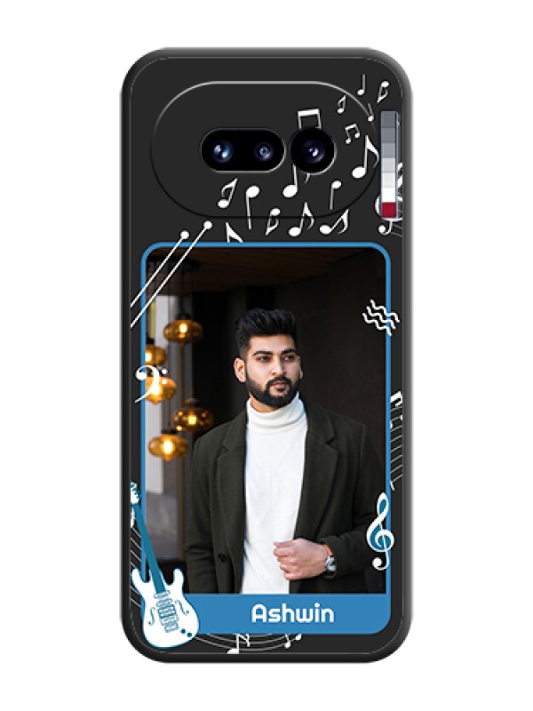 Custom Musical Theme Design with Text on Photo On Space Black Custom Soft Matte Mobile Back Cover - Nothing Phone 4A 5G
