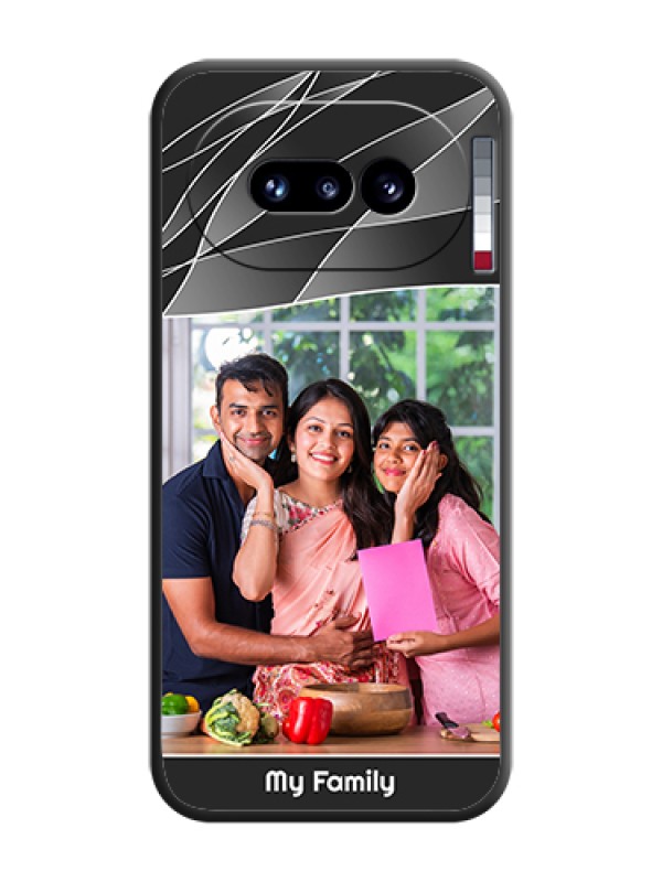 Custom Mixed Wave Lines on Photo On Space Black Custom Soft Matte Mobile Back Cover - Nothing Phone 4A 5G