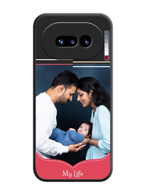 Custom Classic Plain Design with Name On Space Black Custom Soft Matte Mobile Back Cover - Nothing Phone 4A 5G