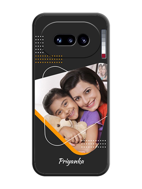 Custom Yellow Triangle on Photo On Space Black Custom Soft Matte Mobile Back Cover - Nothing Phone 4A 5G