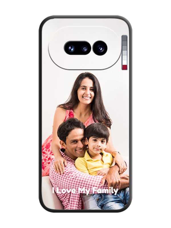 Custom Full Single Pic Upload With Text On Space Black Custom Soft Matte Mobile Back Cover - Nothing Phone 4A 5G