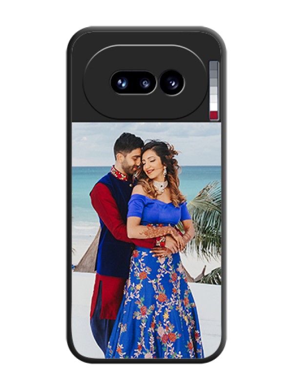 Custom Image Upload With Space Black Color On Custom Soft Matte Mobile Back Cover - Nothing Phone 4A 5G
