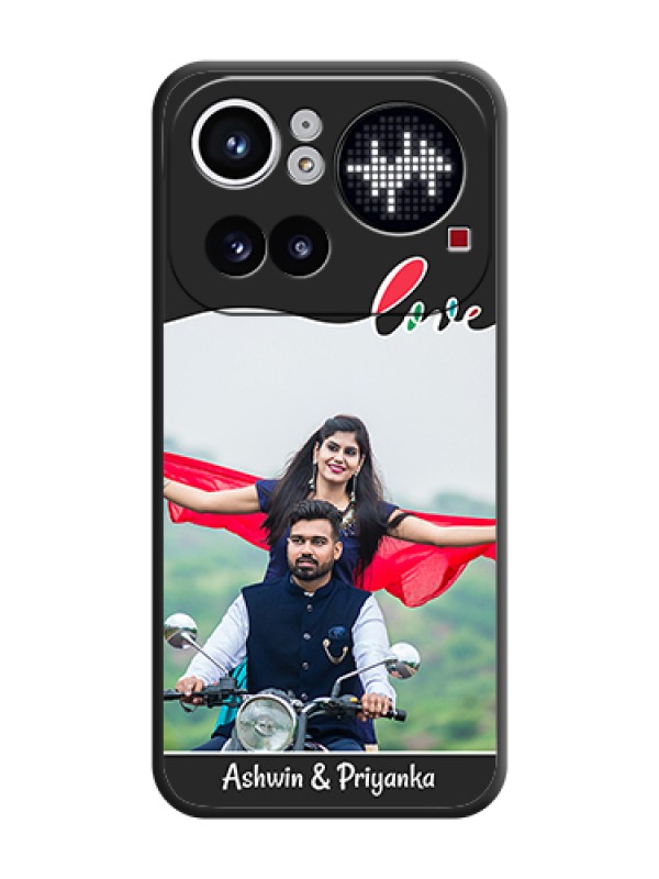 Custom Fall in Love Pattern with Picture on Photo On Space Black Custom Soft Matte Mobile Back Cover - Nothing Phone 4A Pro 5G