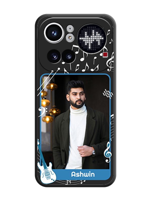 Custom Musical Theme Design with Text on Photo On Space Black Custom Soft Matte Mobile Back Cover - Nothing Phone 4A Pro 5G