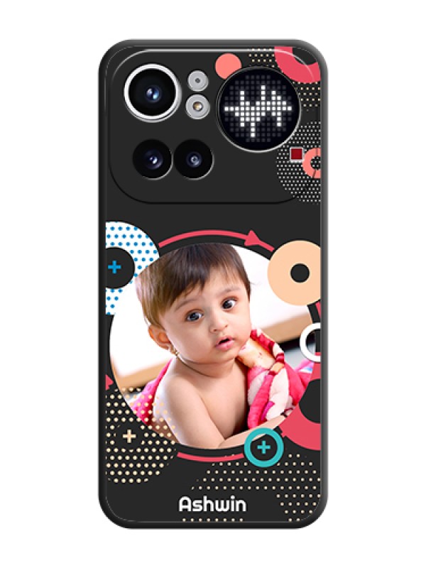 Custom Multicoloured Round Image On Space Black Custom Soft Matte Mobile Back Cover - Nothing Phone 4A Pro 5G