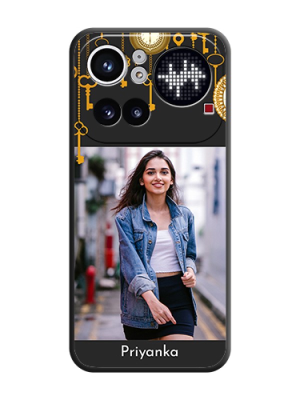 Custom Decorative Design with Text On Space Black Custom Soft Matte Mobile Back Cover - Nothing Phone 4A Pro 5G