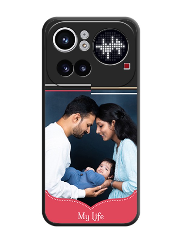 Custom Classic Plain Design with Name On Space Black Custom Soft Matte Mobile Back Cover - Nothing Phone 4A Pro 5G