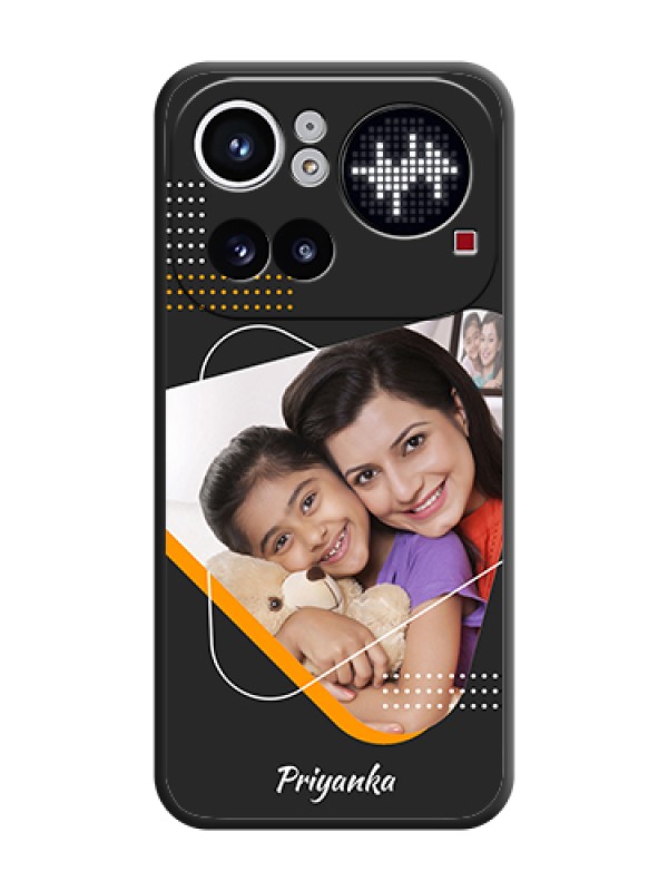 Custom Yellow Triangle on Photo On Space Black Custom Soft Matte Mobile Back Cover - Nothing Phone 4A Pro 5G