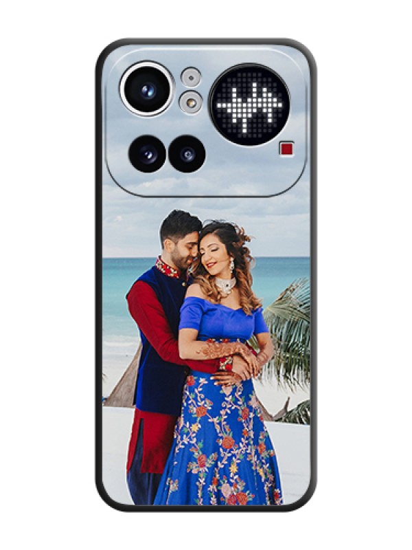 Custom Full Single Pic Upload On Space Black Custom Soft Matte Mobile Back Cover - Nothing Phone 4A Pro 5G