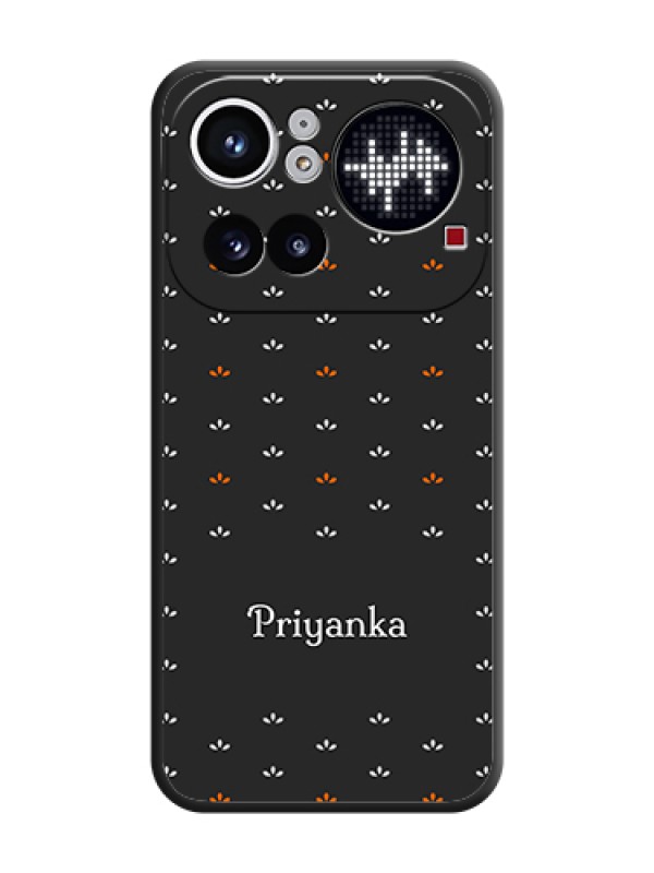 Custom Simple Pattern With Custom Text On Space Black Custom Soft Matte Mobile Back Cover - Nothing Phone 4A Pro 5G