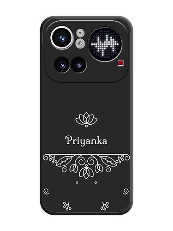 Custom Lotus Garden Custom Text On Space Black Custom Soft Matte Mobile Back Cover - Nothing Phone 4A Pro 5G