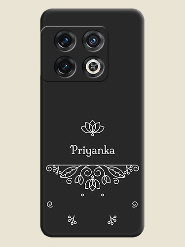 Custom Lotus Garden Custom Text On Space Black Personalized Soft Matte Phone Covers -Oneplus 10 Pro 5G