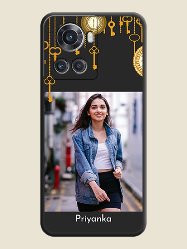 Custom Decorative Design with Text on Space Black Custom Soft Matte Back Cover - OnePlus 10R 5G
