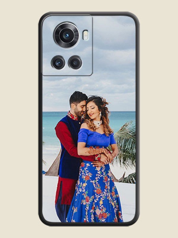 Custom Full Single Pic Upload On Space Black Personalized Soft Matte Phone Covers -Oneplus 10R 5G