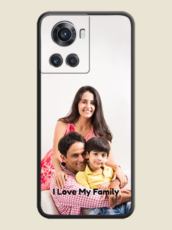 Custom Full Single Pic Upload With Text On Space Black Personalized Soft Matte Phone Covers -Oneplus 10R 5G