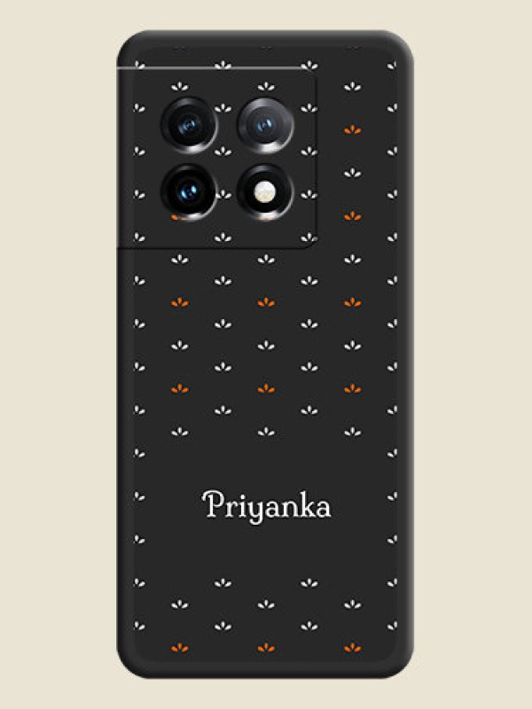 Custom Simple Pattern With Custom Text On Space Black Personalized Soft Matte Phone Covers -Oneplus 11 5G
