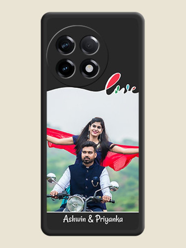 Custom Fall in Love Pattern with Picture on Photo on Space Black Soft Matte Mobile Case - OnePlus 11R 5G