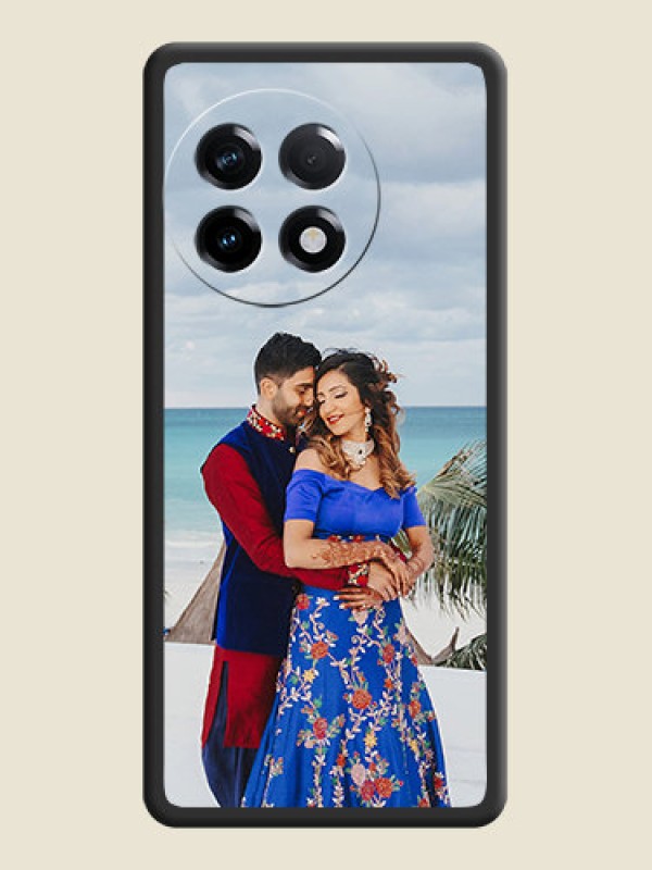 Custom Full Single Pic Upload On Space Black Personalized Soft Matte Phone Covers -Oneplus 11R 5G