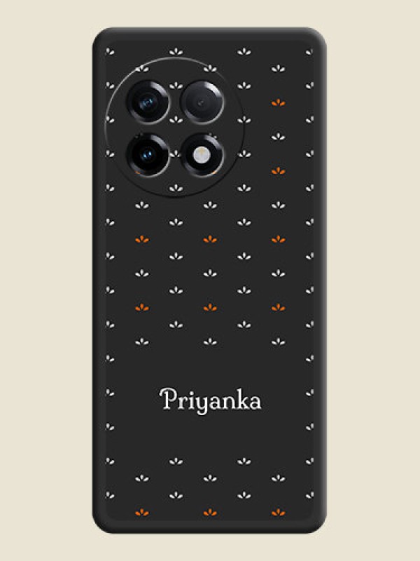 Custom Simple Pattern With Custom Text On Space Black Personalized Soft Matte Phone Covers -Oneplus 11R 5G